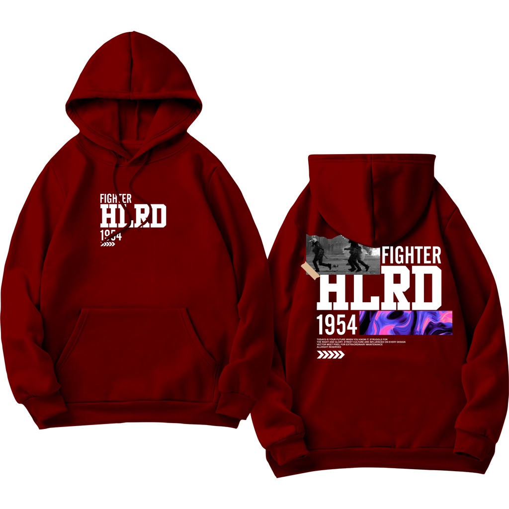 Holyrider Jumper Hoodie Fighter 1954 II Sweater Hoodie HLRD Sablon DTF Fleece Cotton M-XXL (Pria &amp; Wanita) Free stiker&amp;Gantungan Kunci