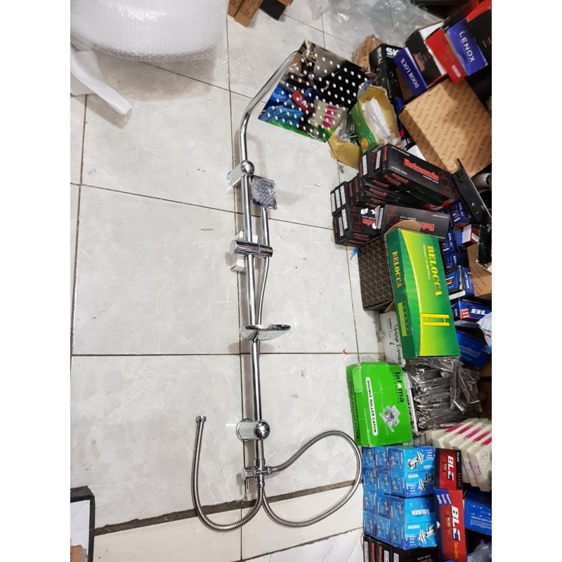 Paket shower tiang set coulomn stainless dan kran cabang