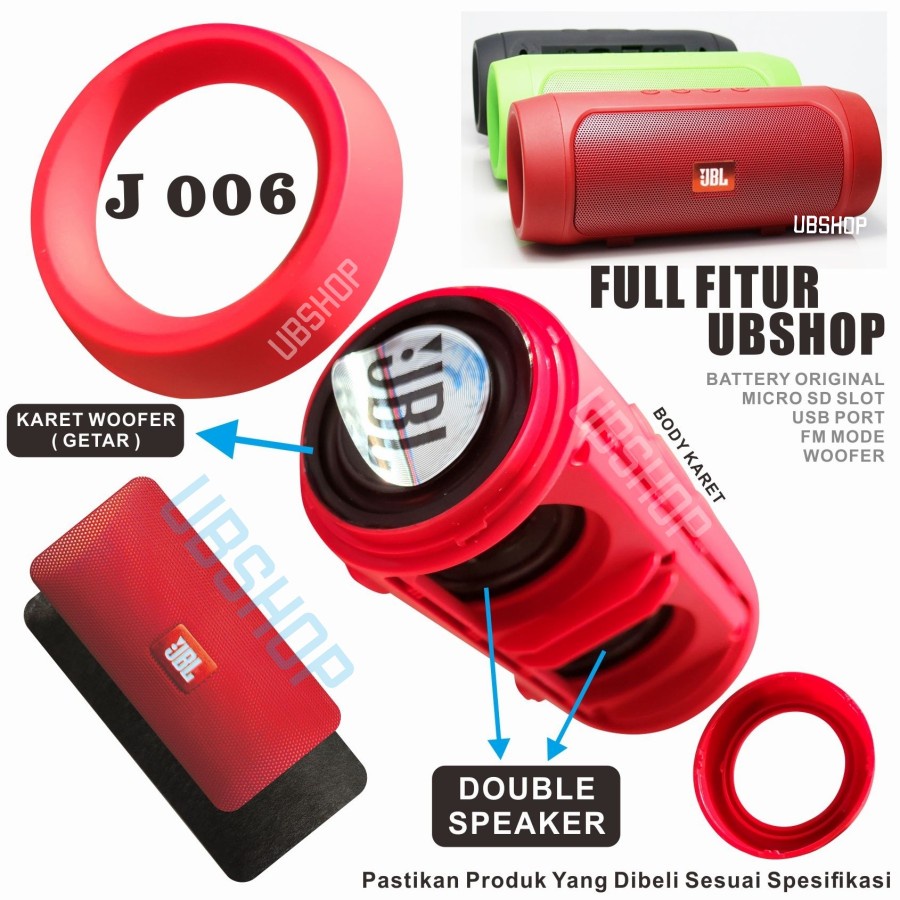 Speaker Bluetooth J006 Portable Charge Mini 2+ Subwoofer Super Bass