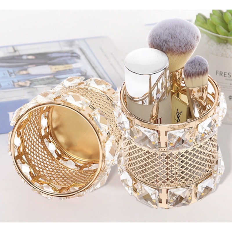 Crystal Vase Brush Tempat Penyimpanan Bursh/ Pena/ Make up Tools