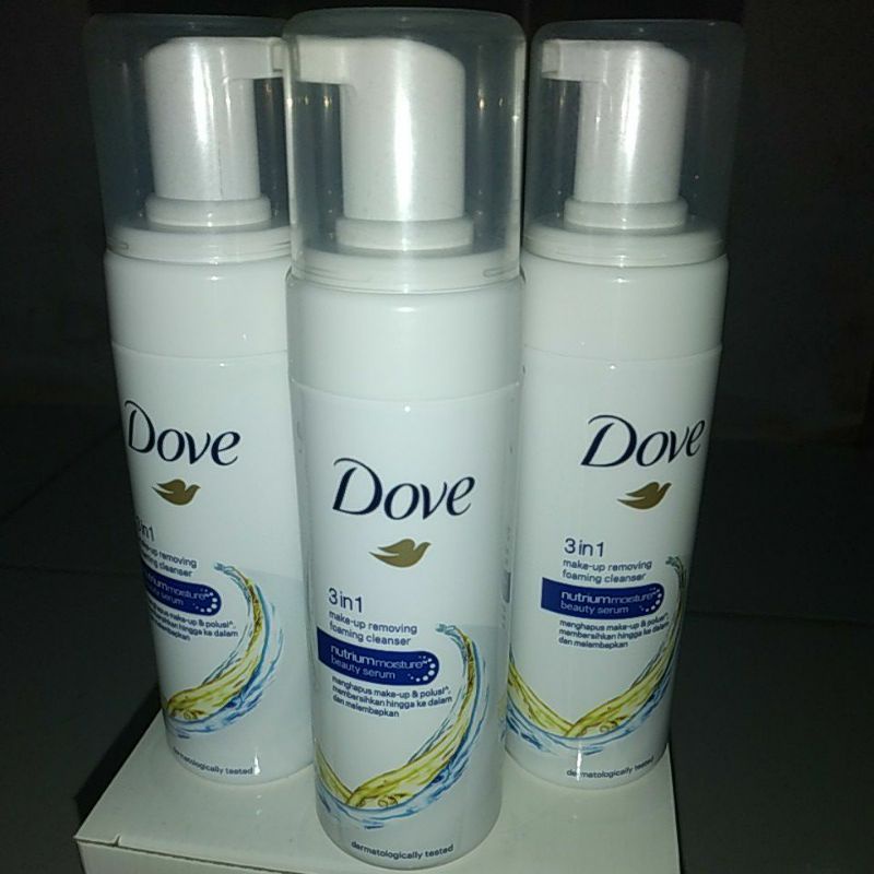 dove make-up removing foaming cleanser 3 in1 150ml