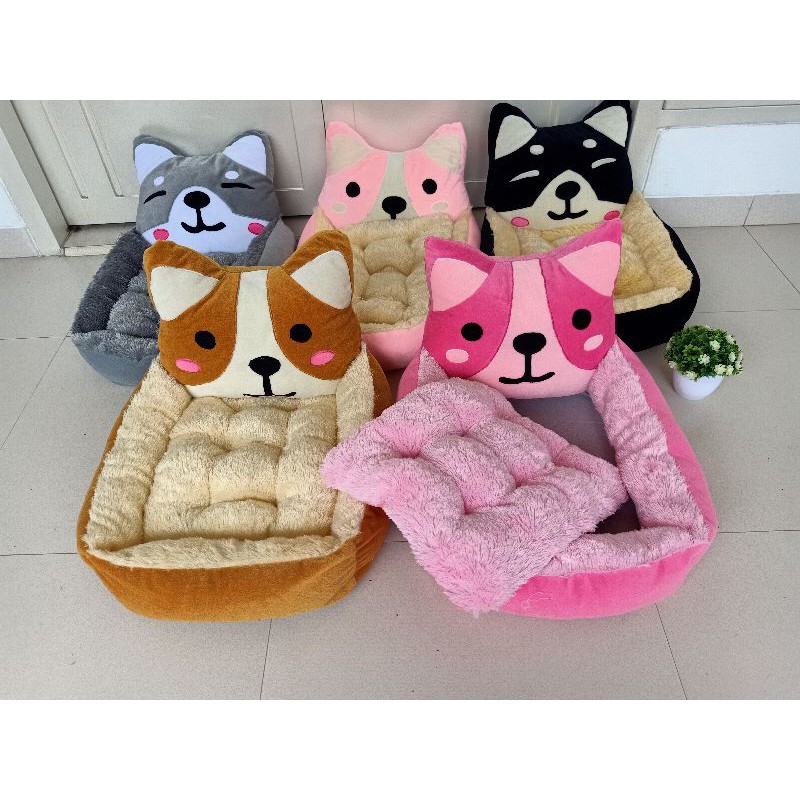 Tempat Tidur Kucing Anjing Matras Removable Model Teddy Golden Kasur