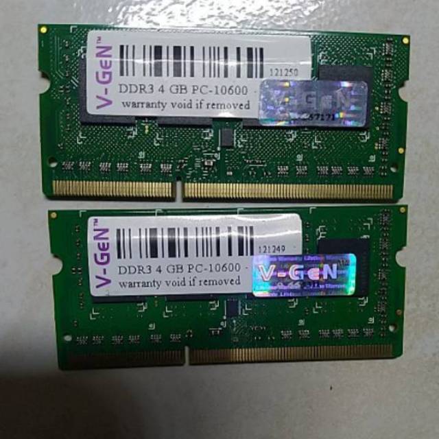 Ram laptop V-Gen ddr3 4gb pc10600s/pc12800s