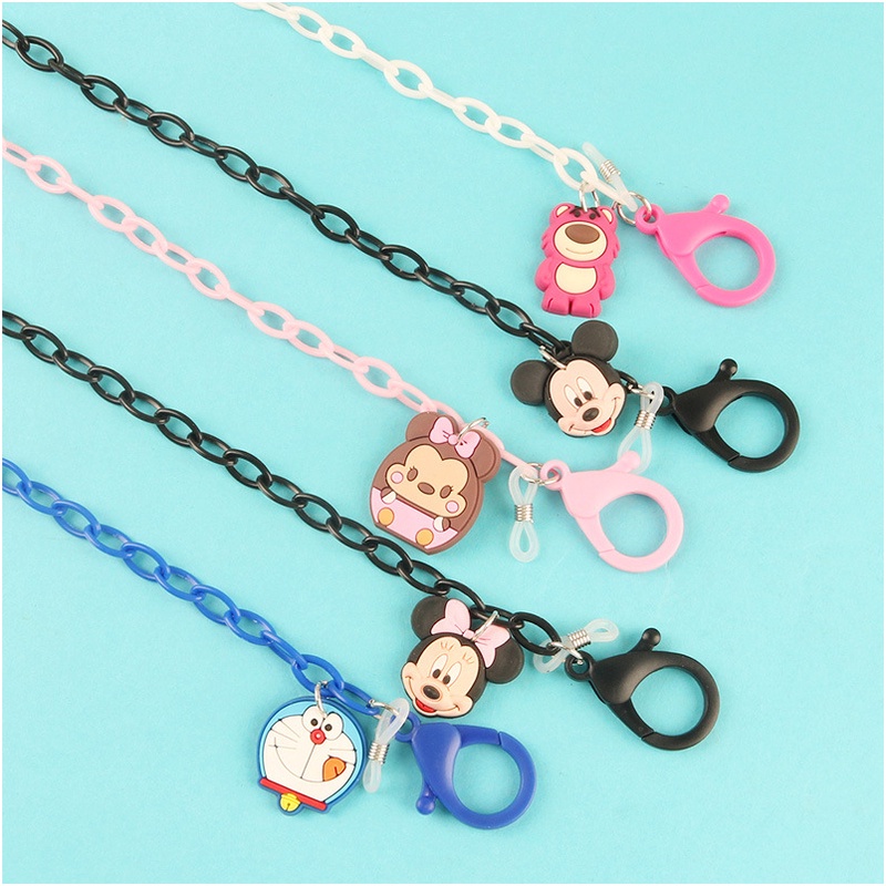 Mask Lanyard Cartoon Anti Lost Face Mask Necklace Holder Trap for Kids