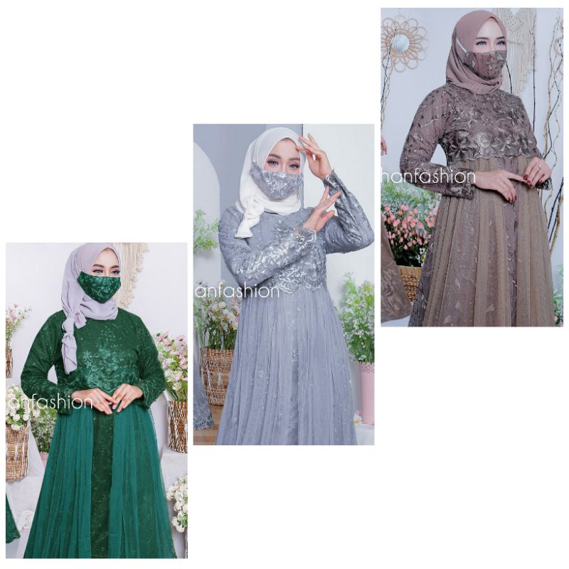 Gamis Alexa / Gamis Burkat / Gamis Gaun / Gamis ceruty / Gamis murah / Baju Kebaya