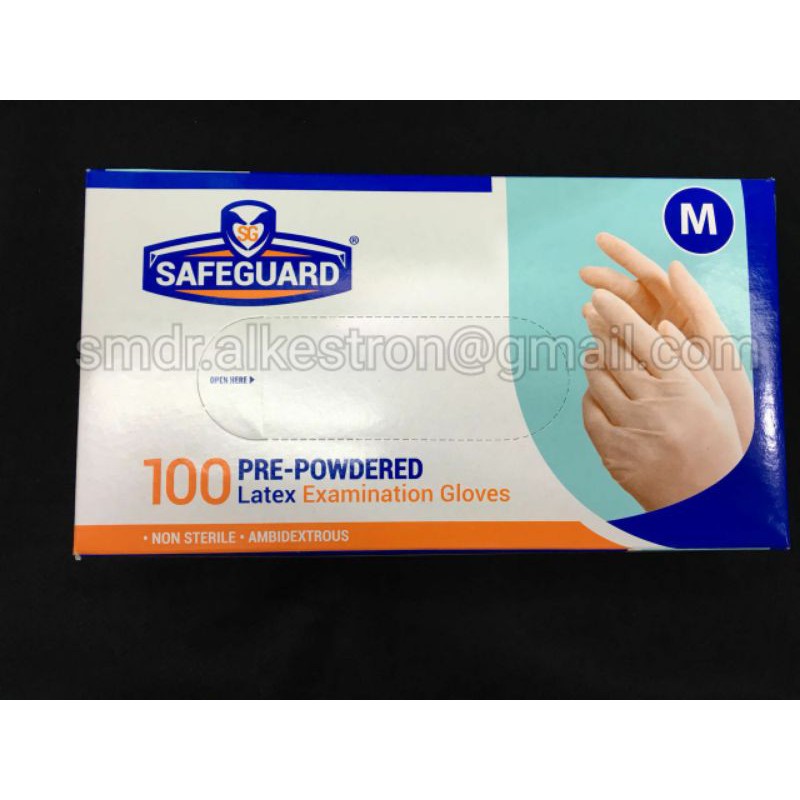sarung tangan latex isi 100pcs safeguard