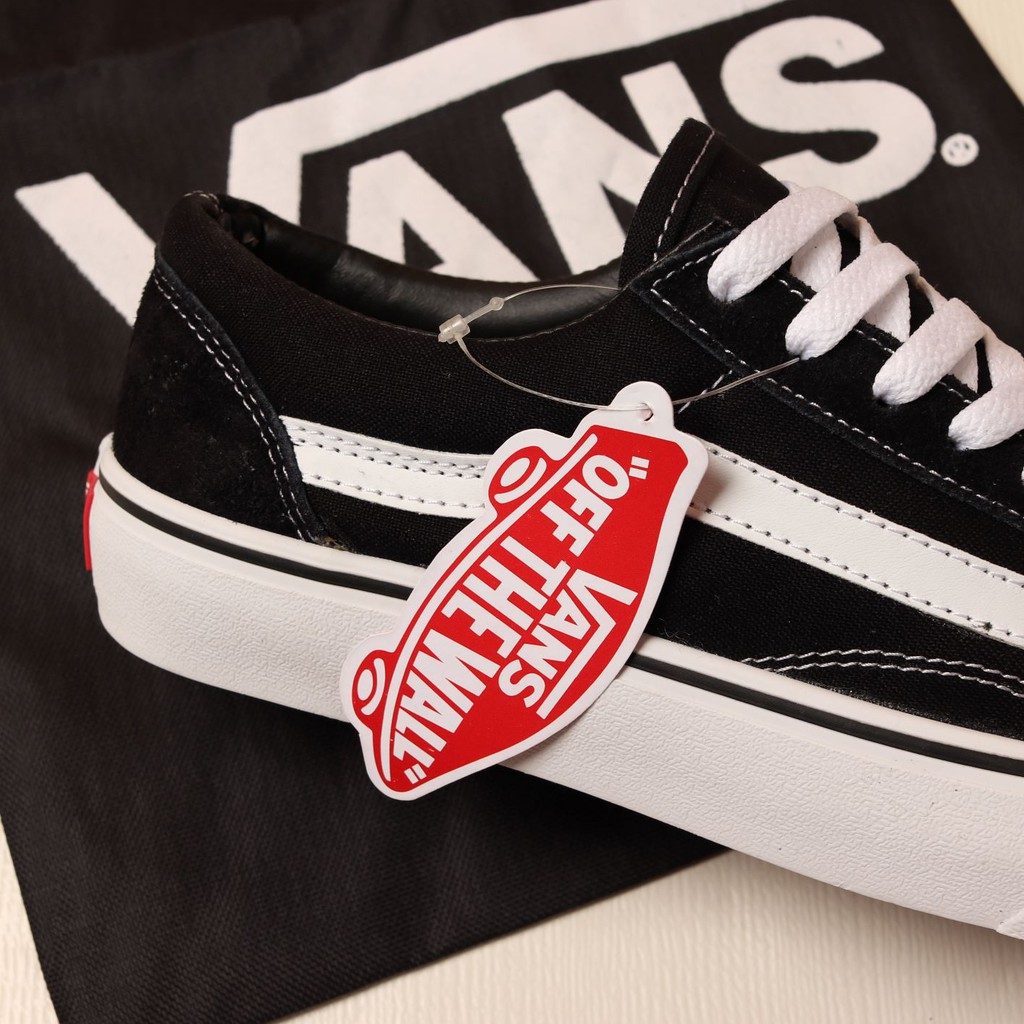Paket 100% Import Vans Old Skool BlacK White + Tote Bag Vans