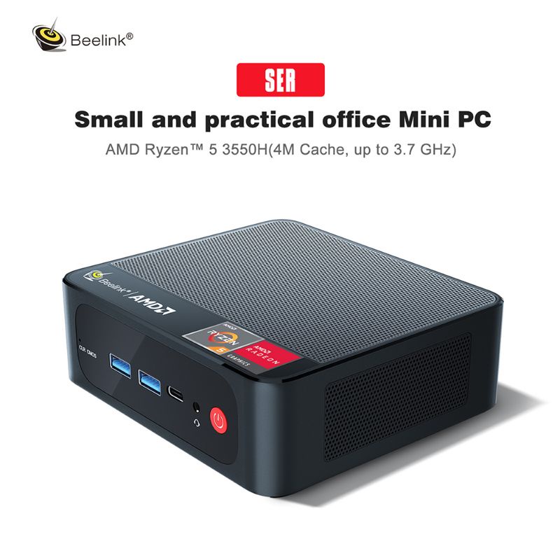 Mini PC Beelink SER 3550H 8/256GB SSD AMD Ryzen5 HDMI 4K Windows 11 Pro