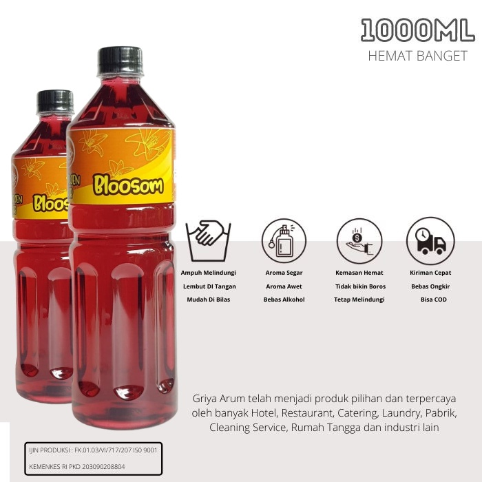 [ Siap Kirim ] Deterjen Cair Premium Laundry Omah Wangi 1000mL ( 1 Liter ) Blossom Hemat Murah Berku