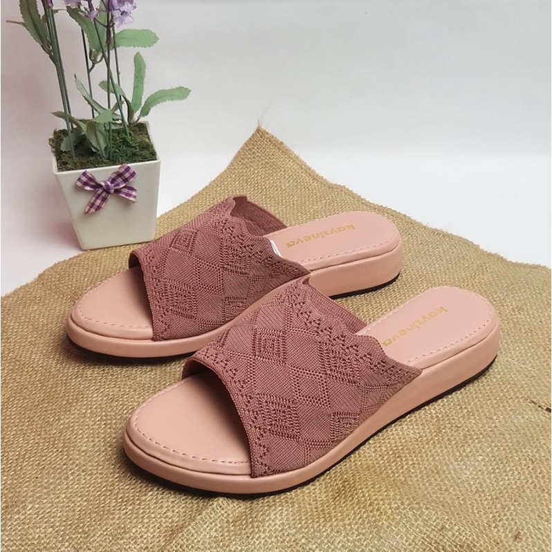 KAYZINEVA Sandal Wanita Plip Plop Rajut Premium SP01