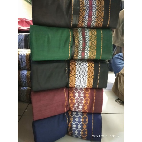 Sarung tenun pria dewasa motif Dobi (kemasan dus)~sarung sholat~sarung ibadah