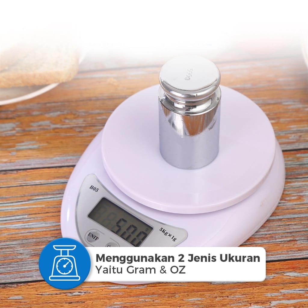 FUTAKO TIMBANGAN DIGITAL MANGKOK / Timbangan Kue Digital Electronic Dapur kitchen scale 5 kg B05