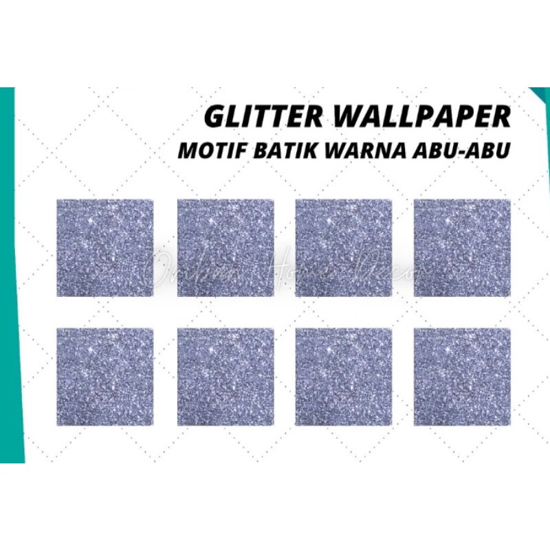 WALLPAPER DINDING 3D MOTIF BATIK VARIAN WARNA 70x70cm-STIKER-SILVER 42PC
