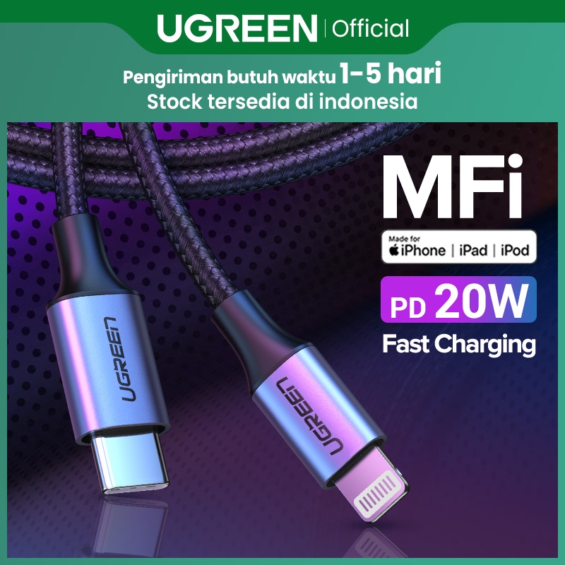 ã€12 BULAN GARANSIã€'UGREEN Kabel Charger Model USB C Ukuran