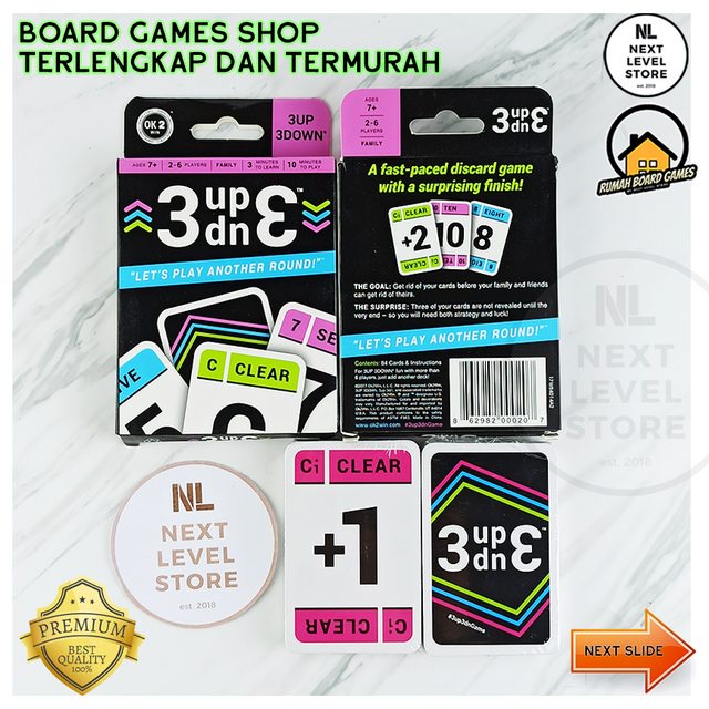 3UP 3DOWN Card Game Board Games 3UP 3DN 3UP3DN NEW READY STOCK