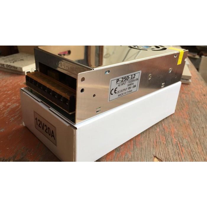 Adaptor 12V 20A Power Supply Switching LED Jaring 20 Ampere 12 Volt DC