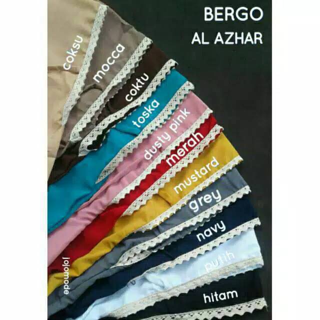 Bergo al azhar, Hijab instan, Bergo renda-5