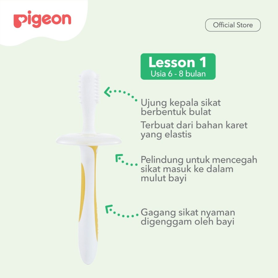 Makassar! Baby Training Toothbrush / Sikat Gigi Pigeon 3in1 Lesson 123