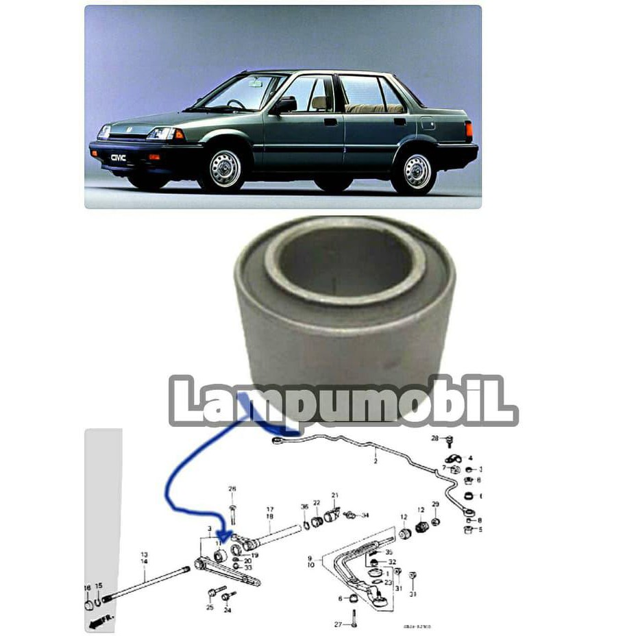 BUSHING TORSION ARM DEPAN HONDA CIVIC WONDER 1984-1987