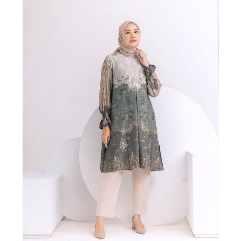 Charrana Tunik Tunic Heaven Lights - Sepia Ash PreLove