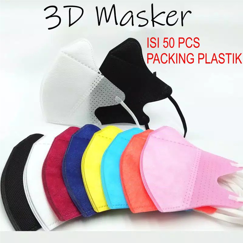 ☀INDOLAND☀ R482 MASKER 3D DUCKBILL EXTRA NYAMAN ISI 50 PCS DAN GLAMOURS MASKER KEKINIAN