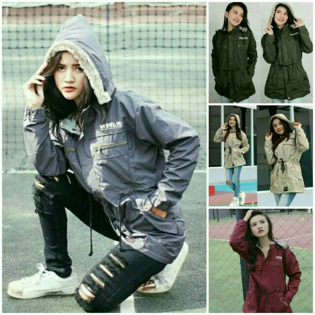 Jaket Parka Original Rebel id clothing Hoodie Bulu