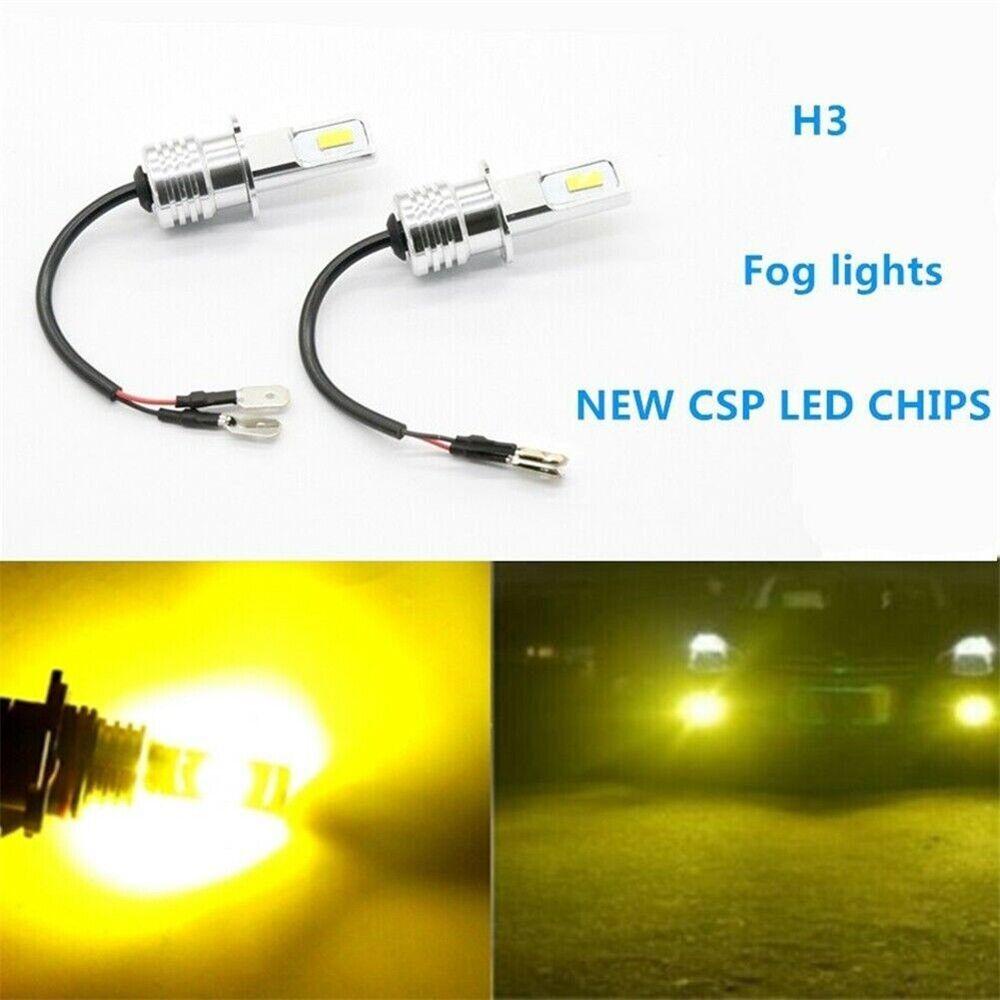 Nanas 2pcs Lampu Kabut Mobil 80W 35702smd Hi/Low Kit Beam COB Super Terang H3 DRL