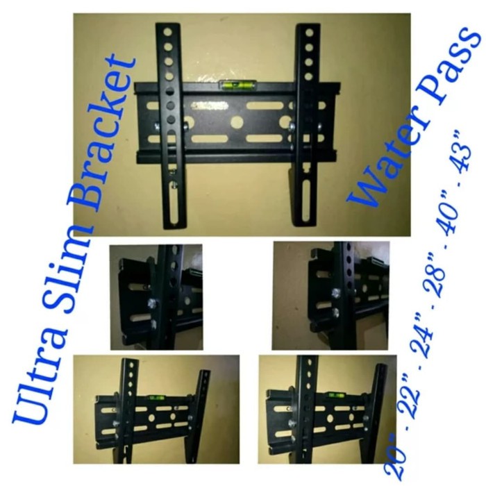 BRACKET TV LED 43 40 32 29 28 24 INCH WATER PASS cocok semua merk tv