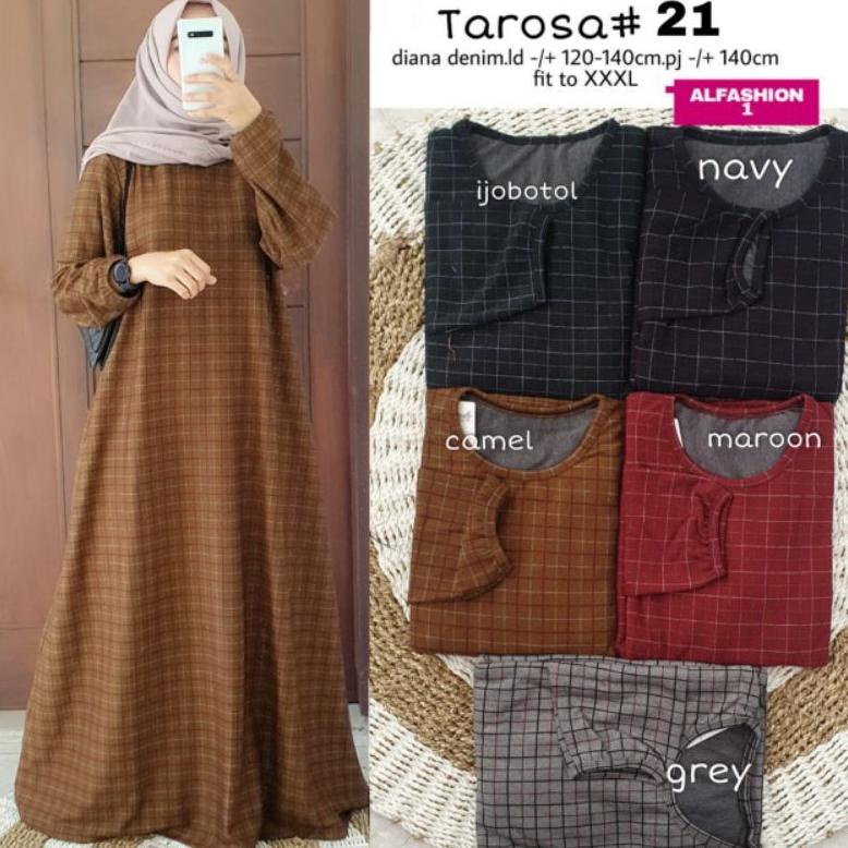 Tarosa Maxy 21 - Gamis Diana Denim Ld120+ Jumbo / R.26 - 025-6188