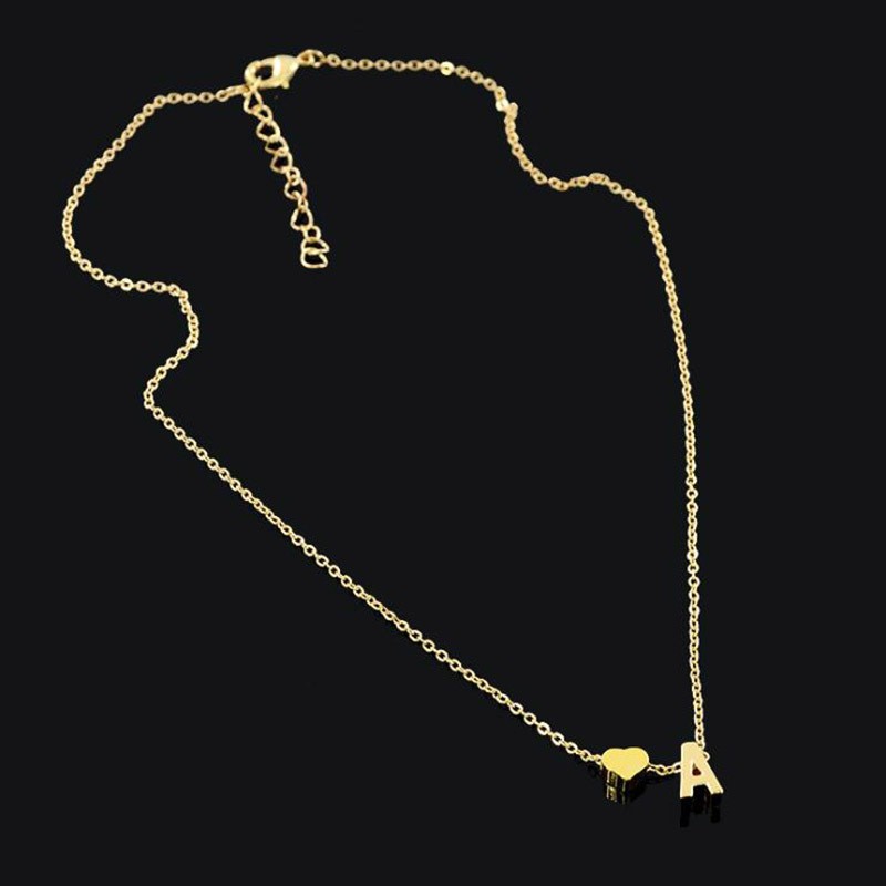 Kalung Rantai Emas Perak Wanita 26 Letters Chain Necklace Fashion Accessories Jewelry Fashion Wanita