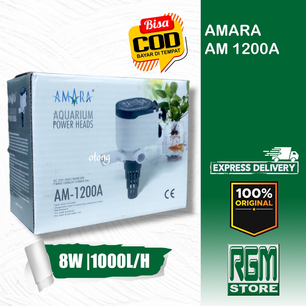 Amara AM 1200A AM 1200 AM1200 A AM1200A Mesin Pompa Power Head filter aquarium