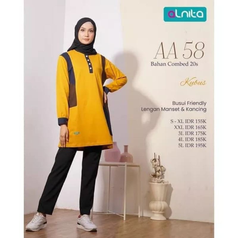 Alnita atasan AA 58,#atasan kaos#atasan gowes#atasan alnita terbaru#ORI