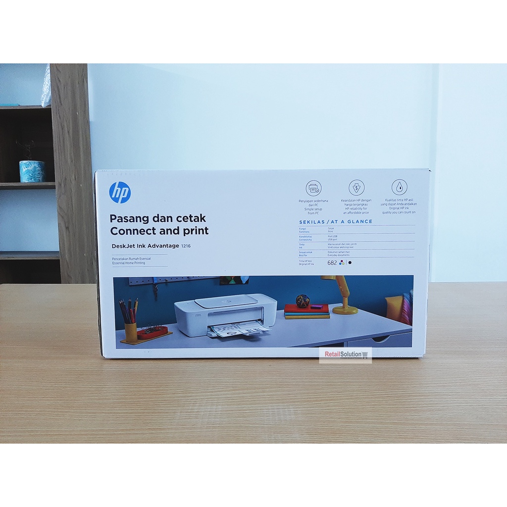 Printer A4 Warna USB - HP Deskjet 1216 DJ1216 Garansi Resmi