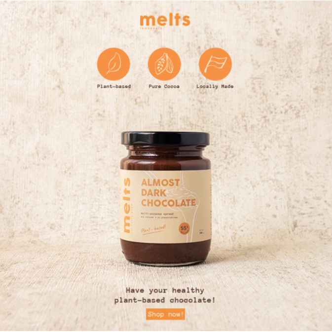 MELTS Almost Dark Chocolate Spread 300 Gram