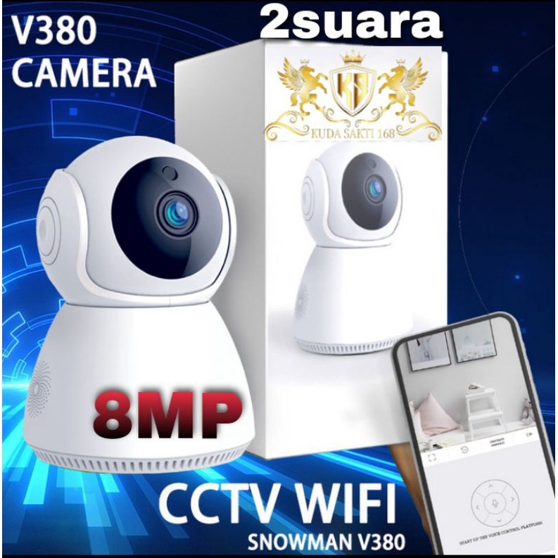 IP Camera 1080P CCTV Snowman 8MP V380 Pro Cam Kamera Wireless Wifi