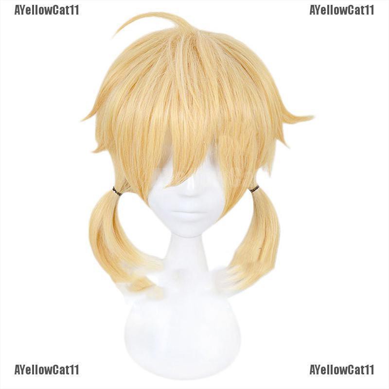 blonde short hair costume wig