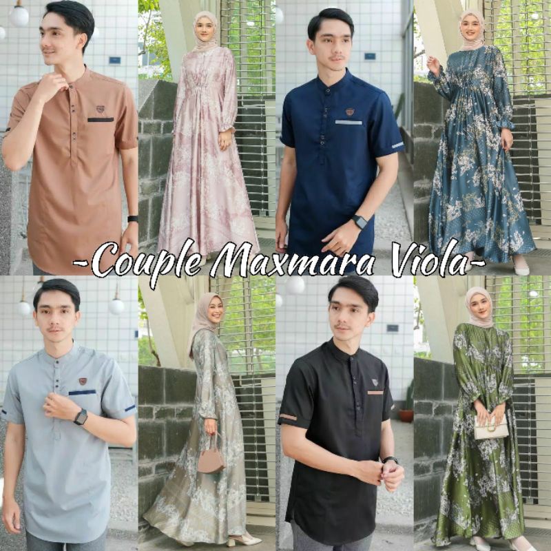 Gamis Couple Maxmara Viola Koko Kurta Muslim M/L/XL/XXL Premium High Quality