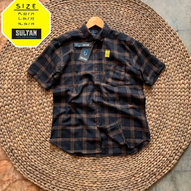 Sultan , Hurley Kemeja Flanel pendek New Premium impor Unisex