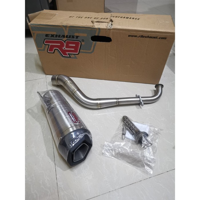 Knalpot Kenalpot R9 ALPHA SERIES Sparepart Yamaha NMAX 155 Old Original R9 Original ASLI