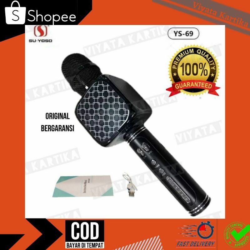 original mic karaoke yosu ys69 karaoke bluetooth premium quality garansi suara mantap best seller