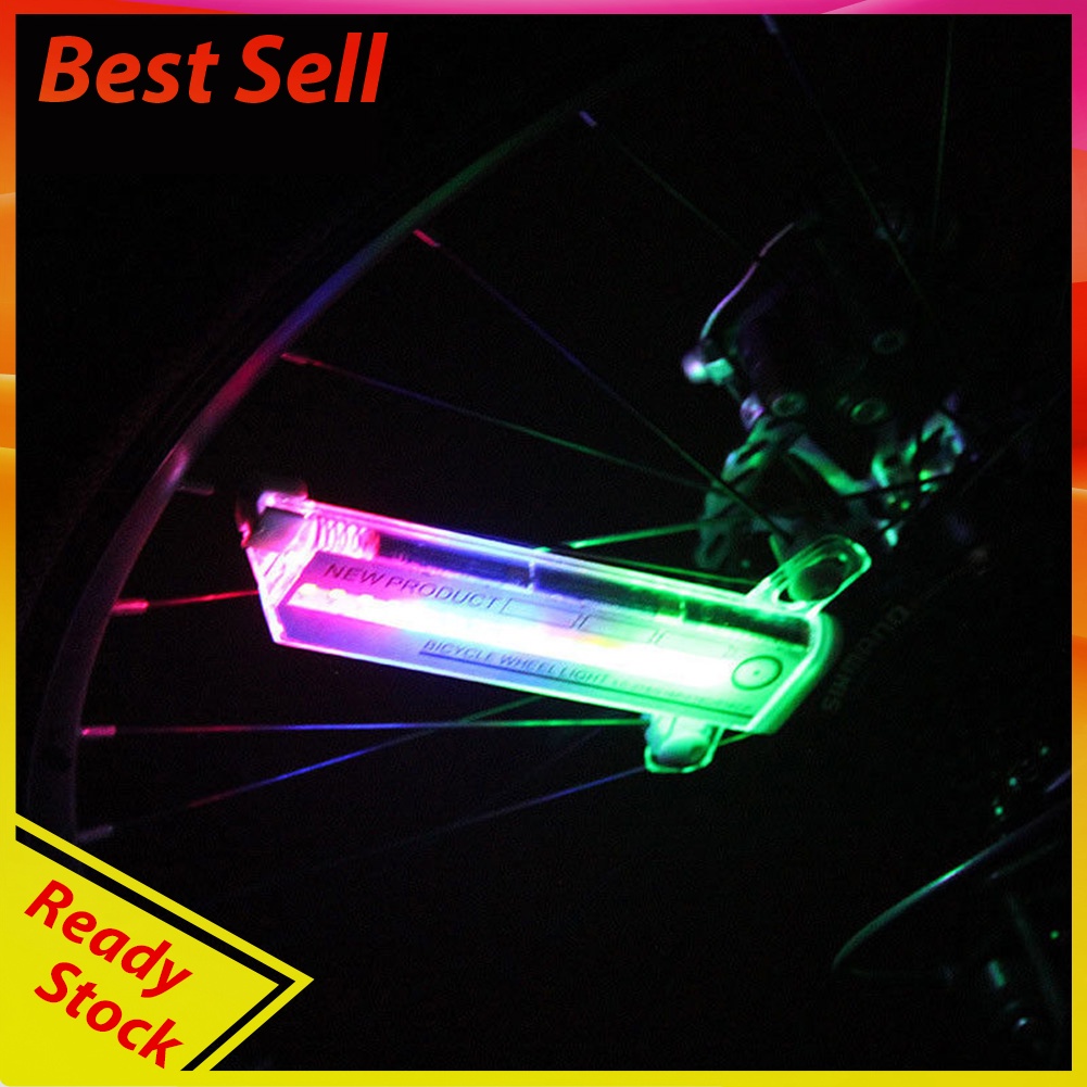 2pcs 32LED Mountain Road Bike Spoke Light Double-Sided Color Warning Lamp