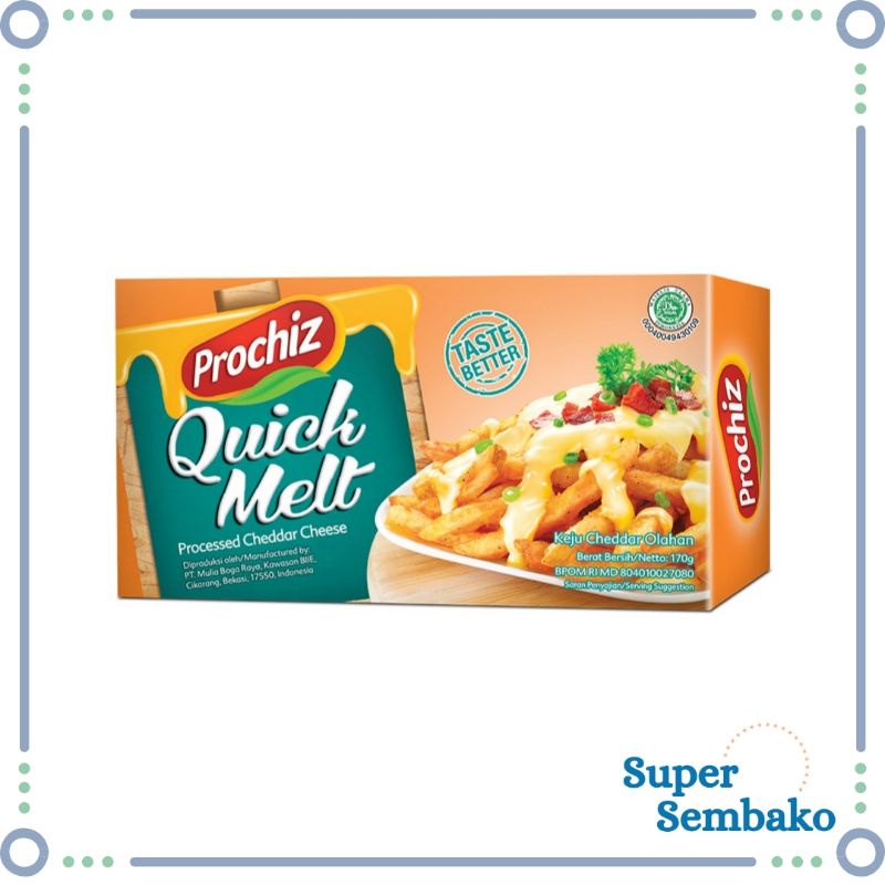 KEJU CHEDDAR BATANG PROCHIZ QUICK MELT 170gr CEPAT MELELEH