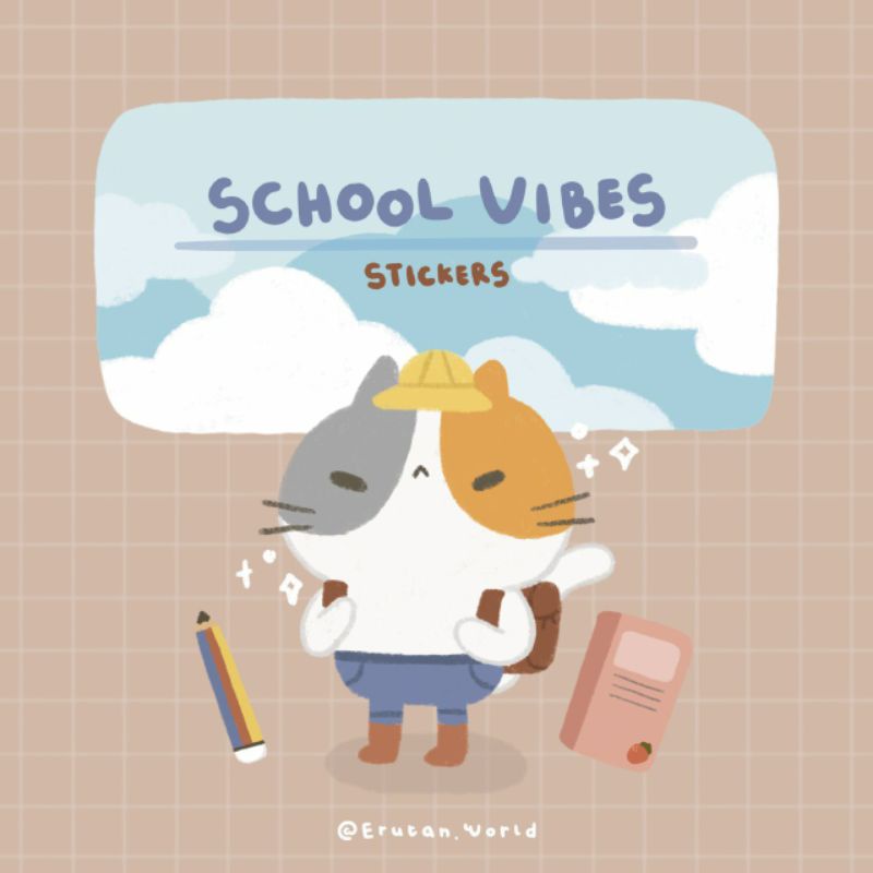 

school vibes sticker | erutan.world