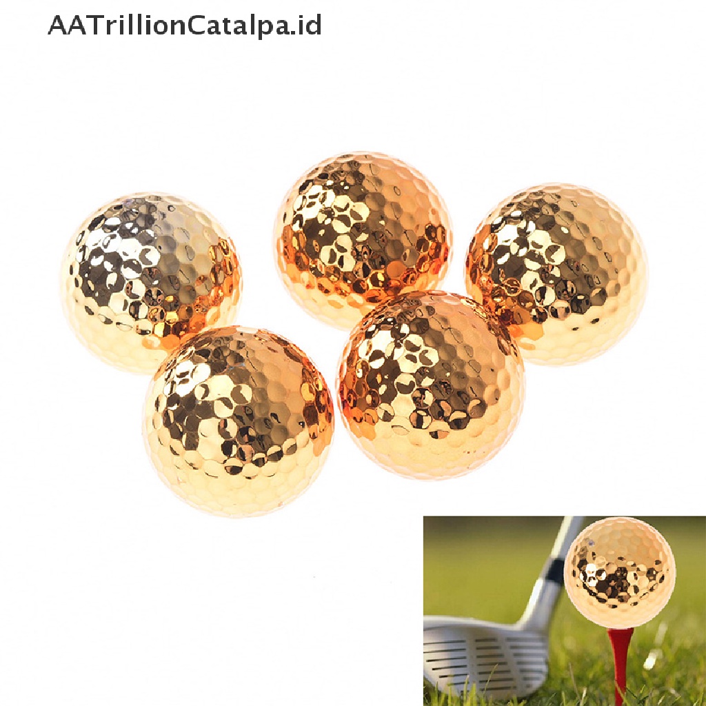 Aatrillioncatalpa 1pc Bola golf Warna Emas