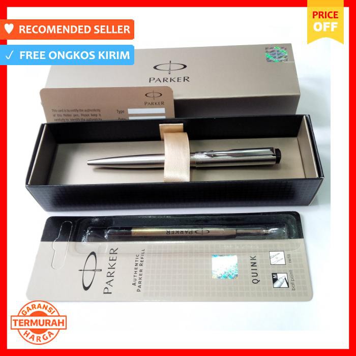 

Paket 1 Klik: 1Pcs Parker Vector Stainless Ss Ballpoint+1Pcs Refill Ballpoint