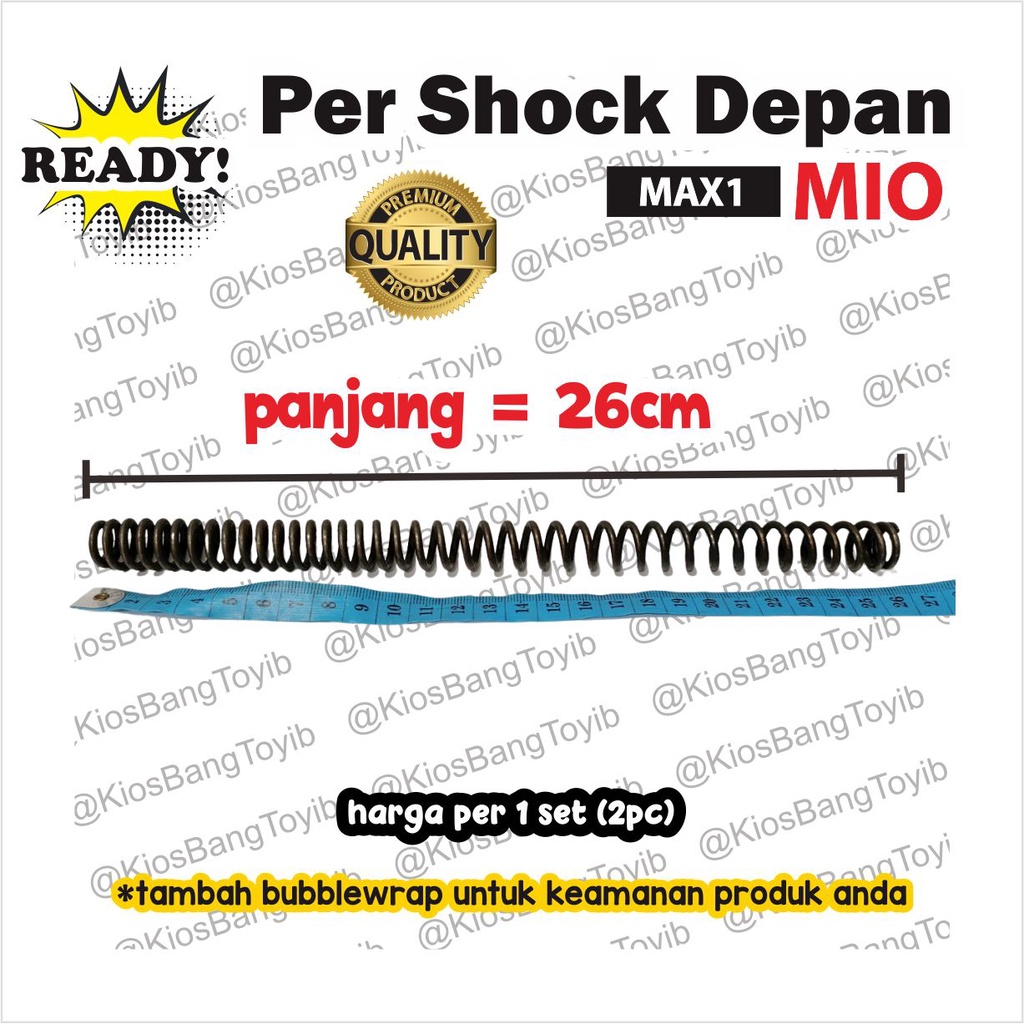 (2pc) Per Ver Shock Skok Depan Yamaha MIO  (MAX1) Panjang 26cm