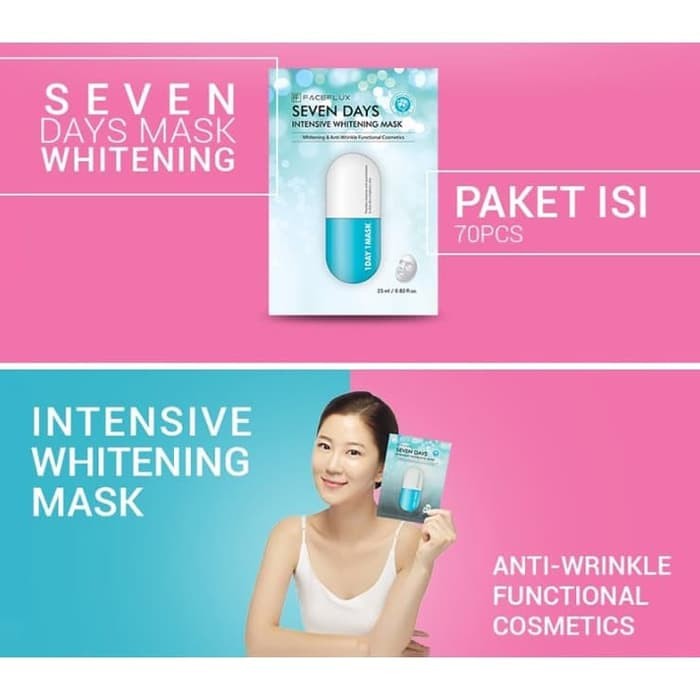 Faceflux - BPOM : Seven Days Intensive Whitening Mask harga per sheet