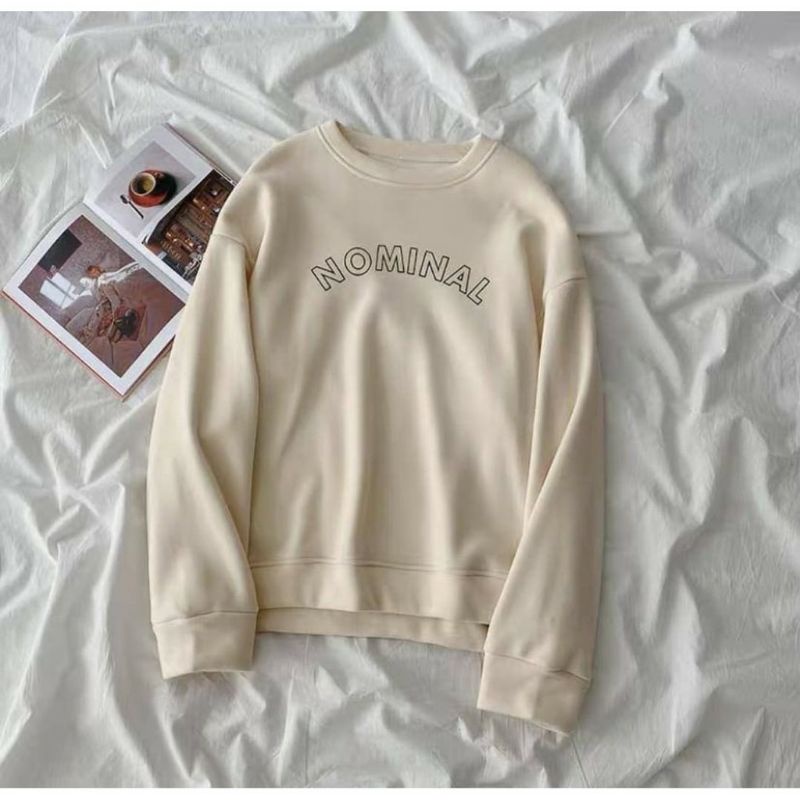 NOMINAL SWEATER UNISEX FLEECE TEBAL TERBARU'