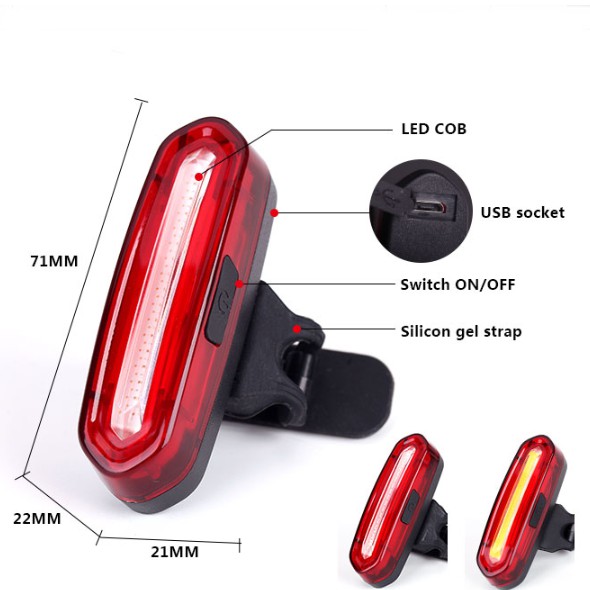 Deemount Lampu  Sepeda  Lipat  MTB  Roadbike LED Taillight 100 