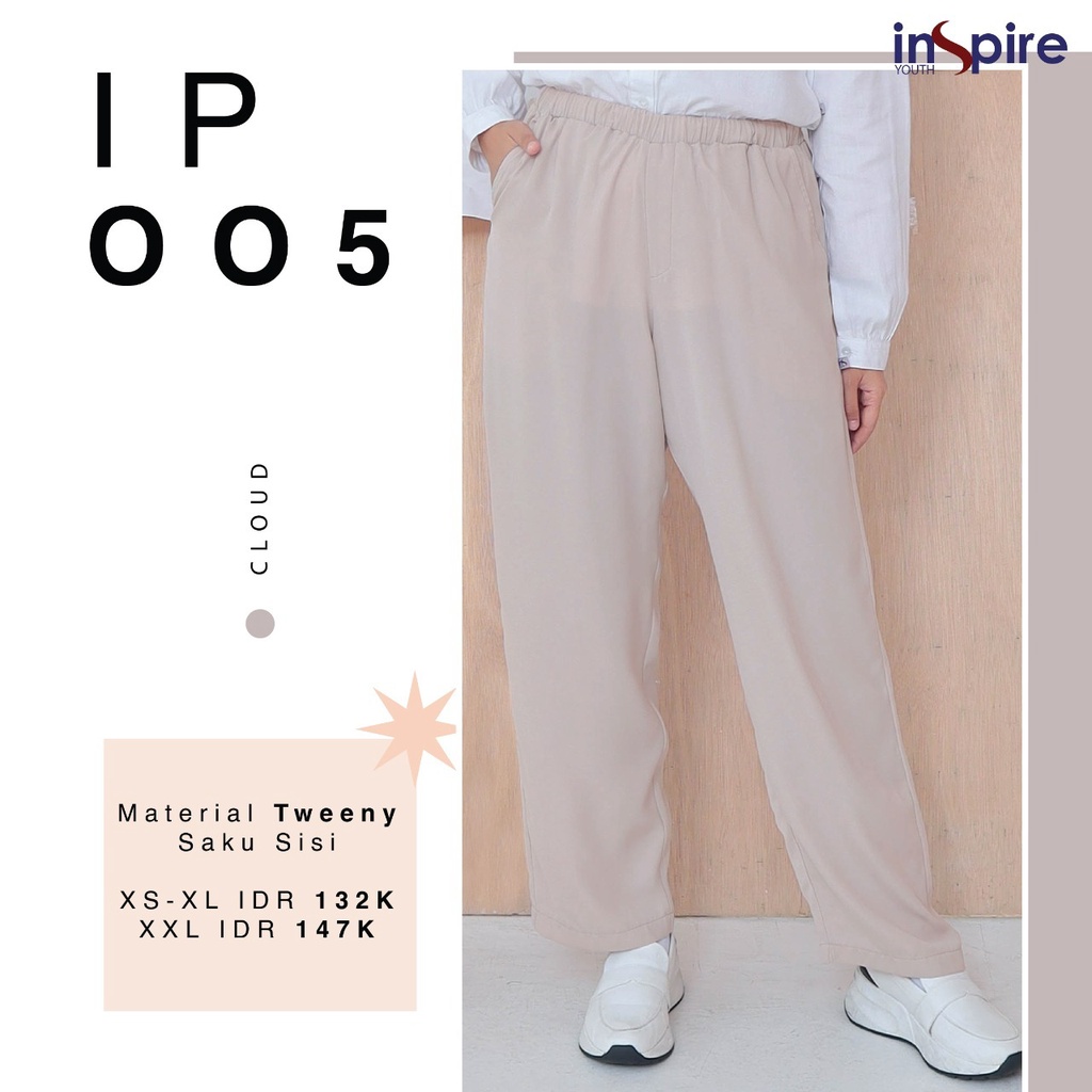 Inspire Pants IP 05 Bahan Tweeny Kulot Wanita Highwaist Fashion Muslimah by Inspire bisa COD